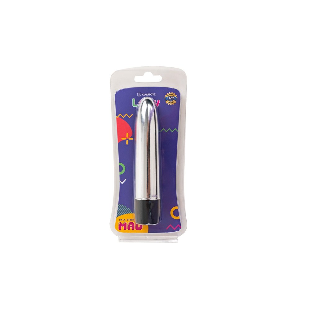 Mini Vibrador Mad Plateado