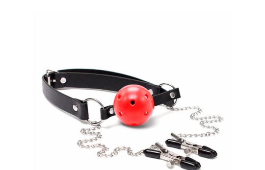Ball Gag Con Pezonera Jatt
